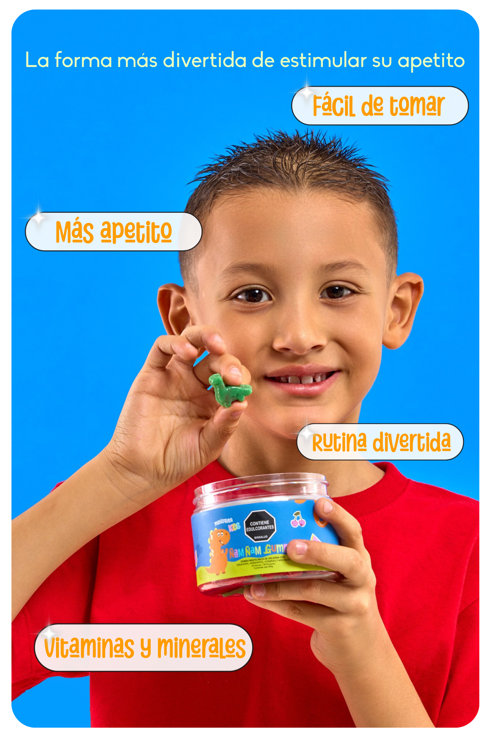 Mordisquito - La dinogomita que apoya el apetito y la nutrición de tu peque